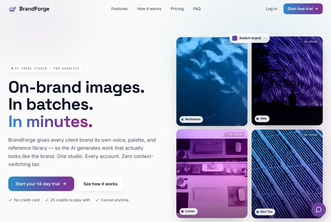 BrandForge — live product screenshot